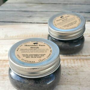 activated charcoal face scrub for men in a jar