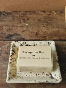 Backyard Bees Cleopatra oatmeal goat milk soap made with honey