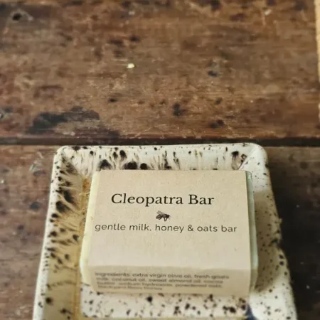 Backyard Bees Cleopatra oatmeal goat milk soap made with honey