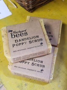 dandelion poppy 3 bars of yellow dandelion poppy vegan soap bars