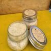 Foot-Bath-Open open jar of Pink Grapefruit Foot Soak