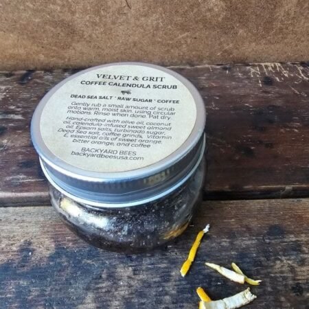Coffee Calendula Sugar Scrub included in Bee Kissable limited edition gift box