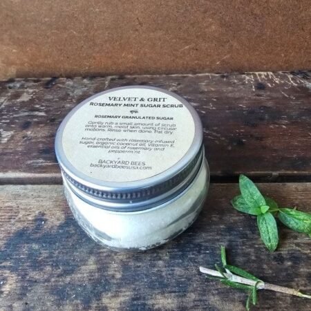 Rosemary Mint Sugar Scrub included in Bee Kissable limited edition gift box