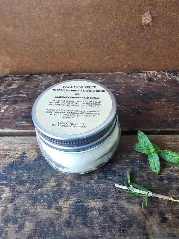Rosemary Mint Sugar Scrub included in Bee Kissable limited edition gift box