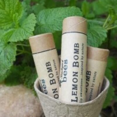 Lemon Bomb 3 tubes of lemon balm natural lip balm