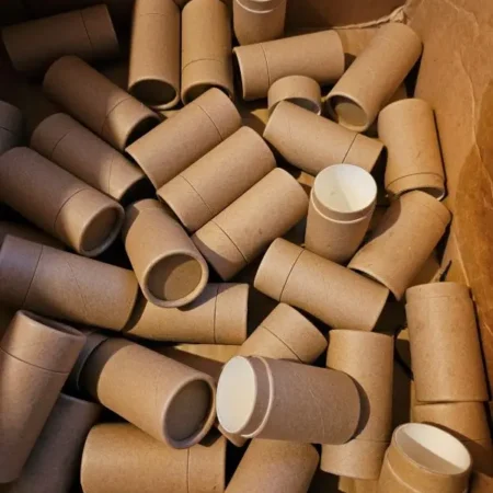 empty paper lip balm tubes