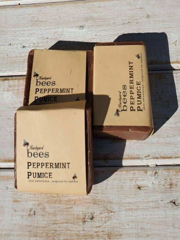 3 bars of peppermint pumice handmade scrub soap