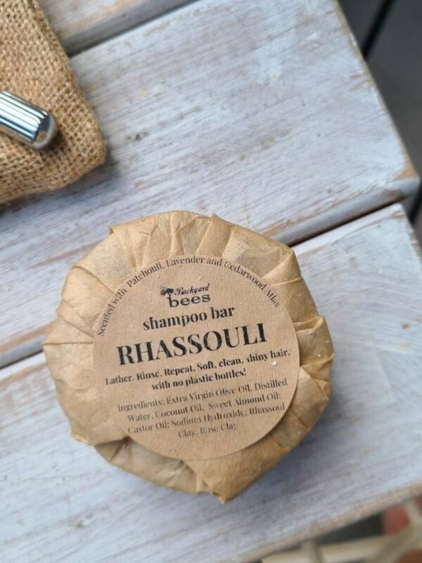 Rhassouli Shampoo Round RHASSOULI shampoo bar for shiny healthy hair