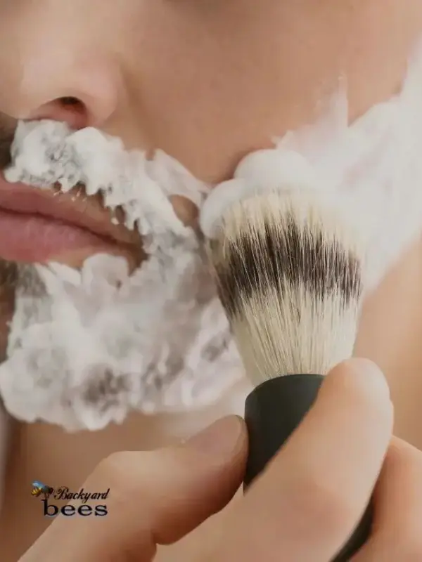 close up of wet shaving in action