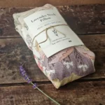 Handmade floral lavender neck pillow wrapped and ready for gifting