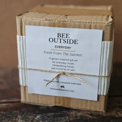 Bee Outside Garden Boxed Bee Outside Fresh From the Garden Gift set in upcycled boxed packaging