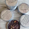 organic tea in round ecofriendly packaging