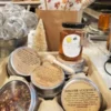 display of tea and honey gift bag