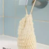 Sisal Soap Saver Bag Sisal soap saver bag hanging in shower