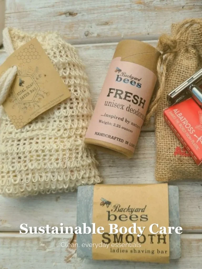 Sustainable body care set with deodorant and shave soap