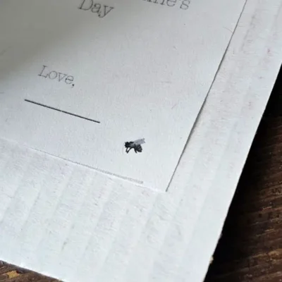 Close up of handmade gift tag from Sweet Little Things gift set