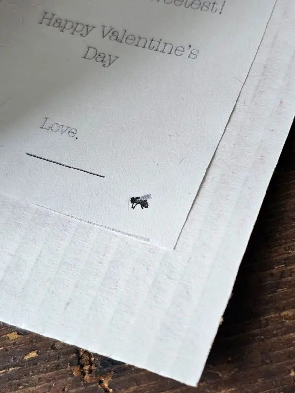 Close up of handmade gift tag from Sweet Little Things gift set