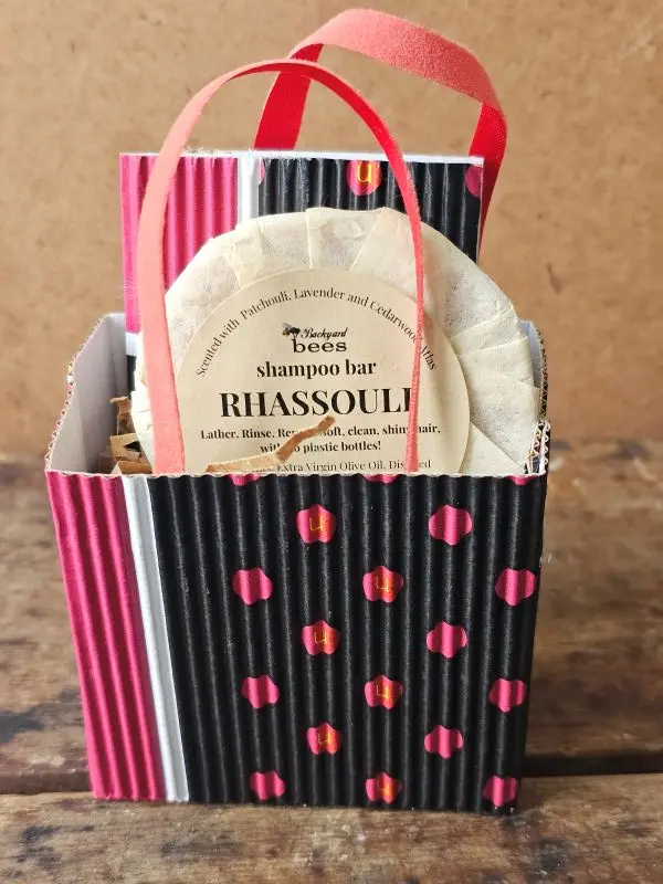 Sweet Little Things gift bag with Rhassouli Shampoo Bar