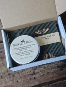 Grow With Me Project full experience box with seed trio, grow guide, and calendula comfrey salve