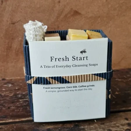 Fresh Start trio of everyday cleansing soaps in eco-friendly corrugated gift box