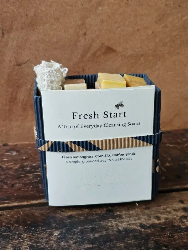 Fresh Start Box Fresh Start trio of everyday cleansing soaps in eco-friendly corrugated gift box