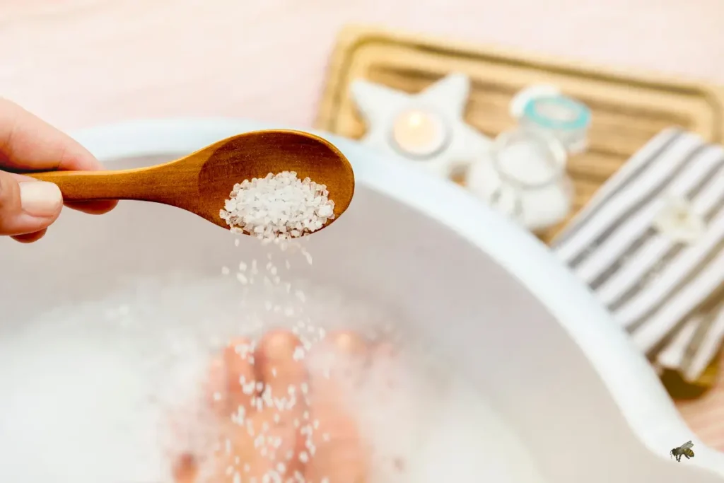 Ugly Feet Syndrome: Why We Hide Our Feet — And How To Feel Good About Them Again 3 Natural at-home foot soak with warm water and Epsom salts