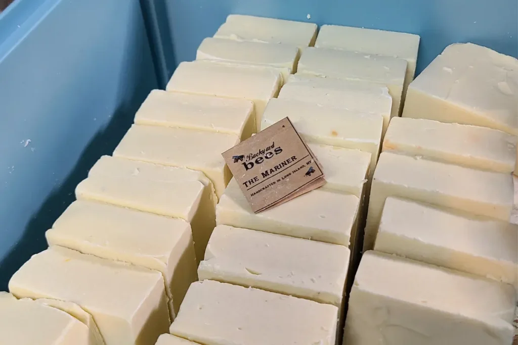 an unwrapped bucket of The Mariner Salt Bars