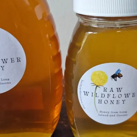 closeup comparison of Roslyn local honey by season