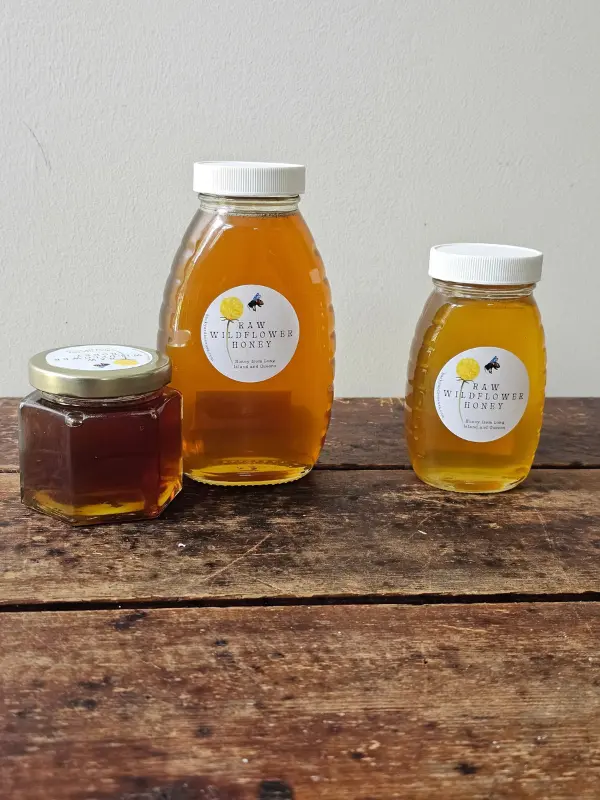 Roslyn local raw honey fall and summer jars